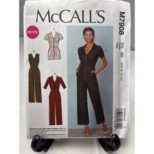 McCalls M7908 Misses Jumpsuit Sewing Pattern Size 6-8-10-12-14 uncut